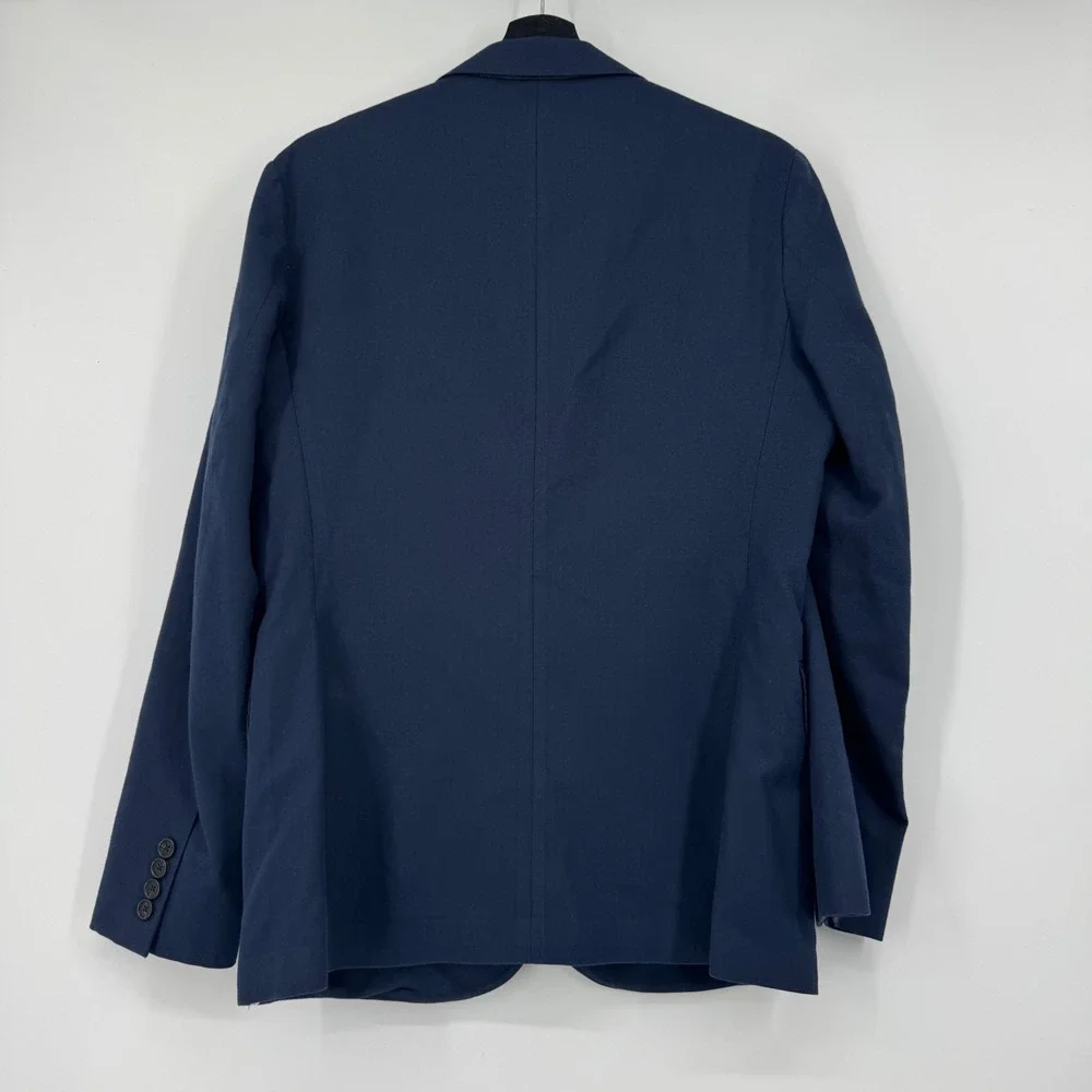 J.Crew Ludlow Slim Suit Jacket 38S Navy Blue Moon British Wool Blazer